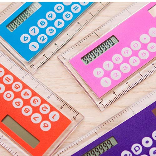 TEDILUVI 0CM Solar Transparent Ruler Calculator with Magnifier Student