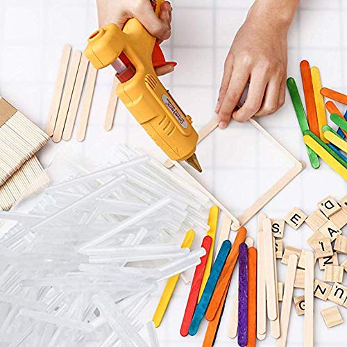 Hot Glue Sticks 7mm x 100mm Hot Melt Glue Mini Melt Glue Gun Sticks Strong Adhesive for Gluegun DIY Arts Crafts Hobby Craft Fabric Wood Glass Card Plastic Metal Ceramics (100 Stick Pack)