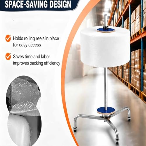 ZephPerton Heavy Duty Bubble Wrap Dispenser, Manual Standing Wrapping Roll Stand | Space-Saving Vertical Design Organized and Easy to Dispense, Ideal for Warehouses, Moving and Shipping Width 60cm