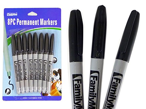 DollarItemDirect Marker Permanent 8 pcs Black, Case of 144