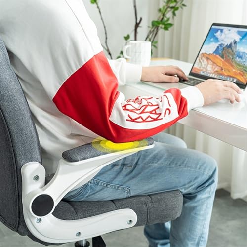 Ergonomic Office Chair Fabric Office Chair Study Medium Back Swivel Seat Office Chair ﻿(Gris)