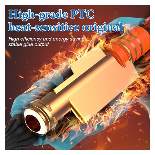 Hot Glue Gun, Hot Silicone Gun 500W Cordless Electric Glue,Cordless hot Glue Gun(with 1pc 2.0ah Battery)