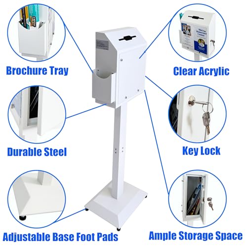 Plugsharge Floor Standing Suggestion & Offering Box with Locking Door