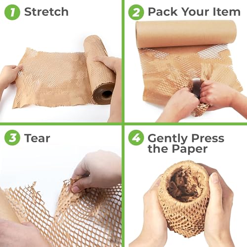 HexcelPack HexcelWrap Honeycomb Packing Paper Wrap - Natural, 12" x 1400'