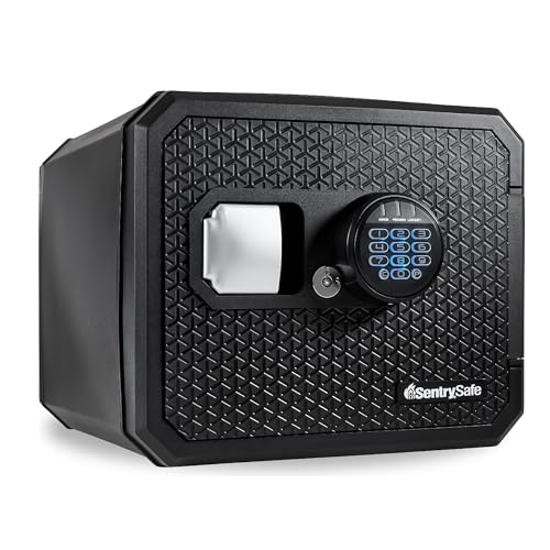 SentrySafe Fireproof and Waterproof Large Safe with Backlit Digital Keypad and Override Key for Passports, Money, Jewelry, 0.81 Cubic Feet, FPW082HTC