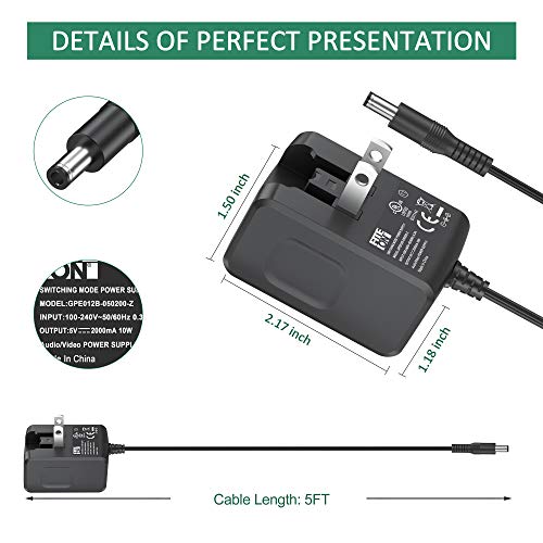 FITE ON UL Listed AC/DC Adapter Charger for Yealink T55A SIP-T55A IP Phone Power Supply Cord Cable