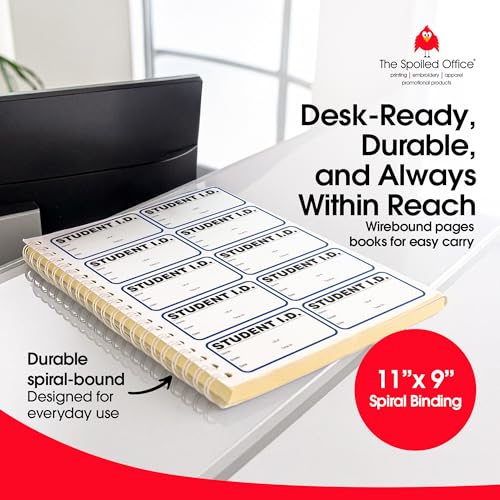 The Spoiled Office Student Sign in Book, 500 Blue ID Badge Stickers