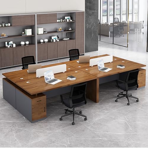 WYBFCWY Executive Office Desk with Storage Cabinet,Large Computer Desk for Home Office,Boss Table,Business Workstation,Modern Manager Desk for Manager,Employee,Home Office