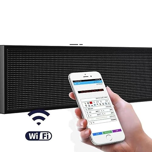 MekUk LED Sign Board Scrolling Message Programmable LED Display Board Message, Support Text, Animation,Use for Store, Coffee, Bar for Store, Car, Business, Promotion (Color : Multi-Colored, Size : 3