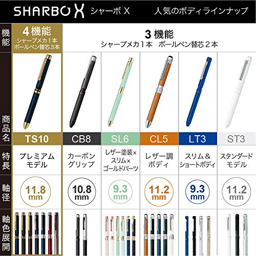 Zebra SB21-B-GBK Sharbo X TS10 Multifunction Pen, Graphite Black