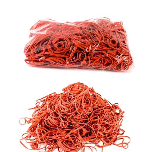[15 Pack] Red Rubber Bands Size #10 (1-1/4 x 1/16 inches) Approx 2500 pcs per Box - Non-Latex Rubberbands For Office, Commercial, Store, Home, Kitchen, Industrial, Money, Electrical Use (15 Box)