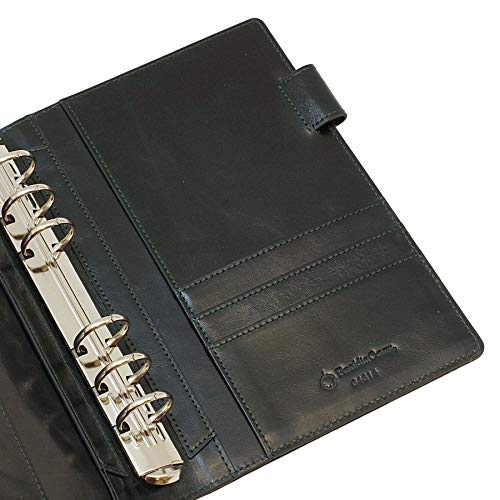 Franklin Planner Rustras Leather Binder, Compact Size, 0.8 inches (20 mm), Deep Green 64614