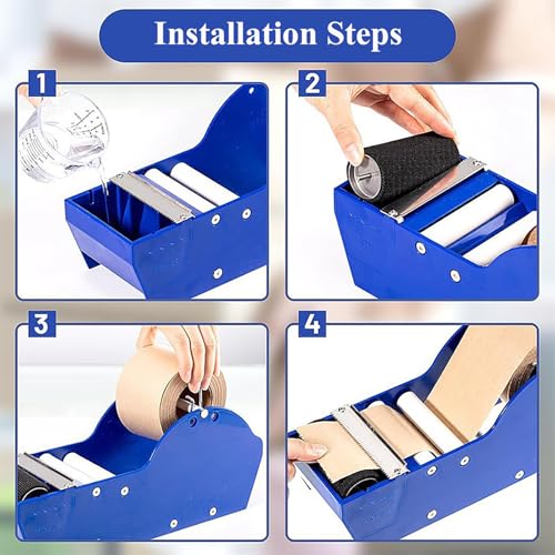 Water Activated Tape Dispenser, Wet Water Kraft Paper Dispenser, Automatic Water Application, Controllable Length, for Office, Shopping Mall