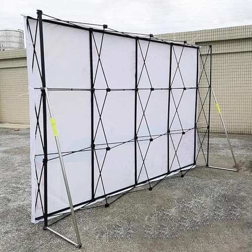 Jievmrs Outdoor Pop Up Backdrop Booth Stand, Collapsible Fabric Banner Display Stands Iron Frame, Trade Show/Advertising Poster/Business Displays Shelf(2.3x1.55m (7.5x5ft))