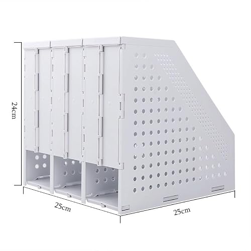Desk File Organizer, Foldable File Rack Storage Box Shelf Book Stand Desk Multi-Layer Frame