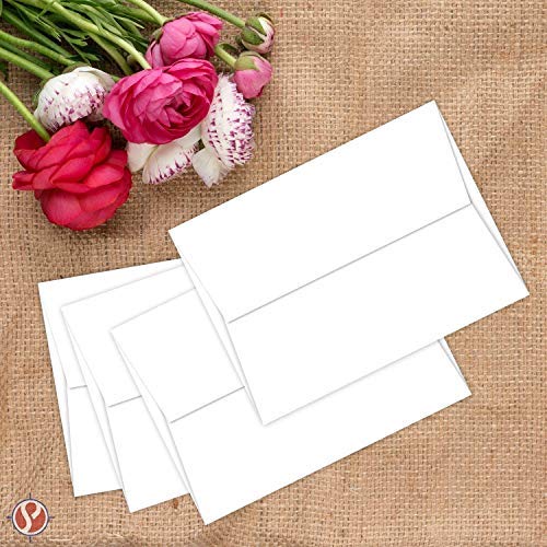 A2 White Invitation Envelopes (4 3/8" x 5 3/4") Fits 4.25 x 5.5 Inch Invitation Photo Wedding Announcement - Bulk Pack of 1000 Envelopes