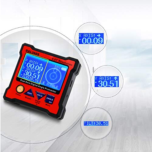 TEOYETTSF Model DXL360S Digital Protractor Inclinometer Axis Level Measure Box Angle Ruler Elevation Meter