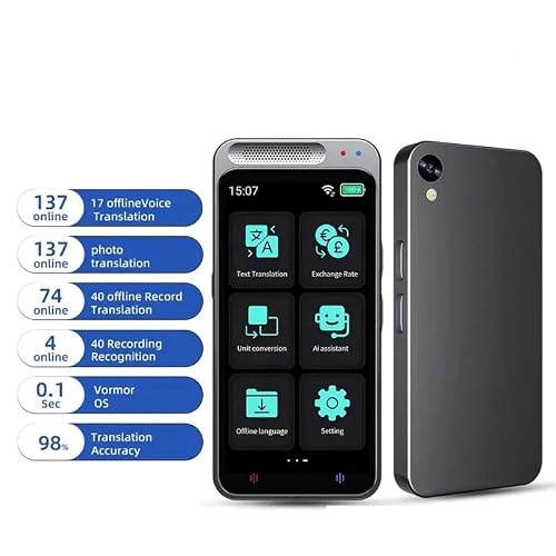 TEDILUVI Translator Multi-Language Intelligent Translation Real-time Recording Text Equipment