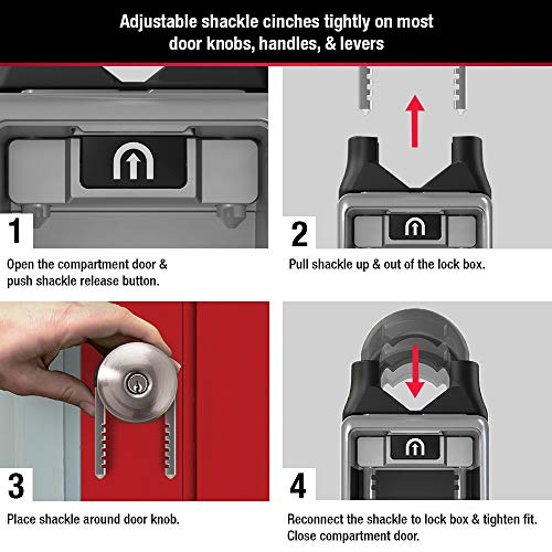 Master Lock 5420EC Set Your Own Combination Portable Lock Box with Adjustable Shackle, 6 Key Capacity
