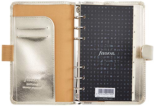 Filofax 022505 Saffiano Personal Organizer, Compact, Gold