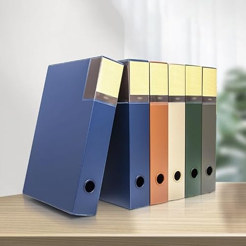 Filing Envelopes 3 Pcs Thickened File Box Large Capacity A4 Folder with Rope Buckle Information File Organizer for Office, School, Hospitals Plastic Folders(Black)