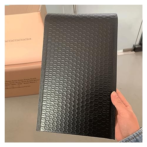 CFFQDQUANB Postal Bags Bubble Envelopes Mixed Parcel Bags Colored Bubble 50 pcs Mailer Self Seal(Black,15 * 18cm)