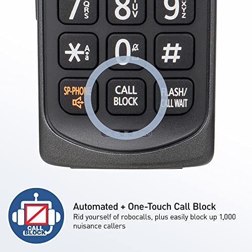 Panasonic DECT 6.0 Expandable System, Cordless Phones with Answering Machine and Call Blocking - 5 Cordless Phones 5 Handsets - KX-TGE645M (Metallic Black)