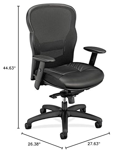 HON Basyx HVL701.SB11 SofThread Leather Seat, Black