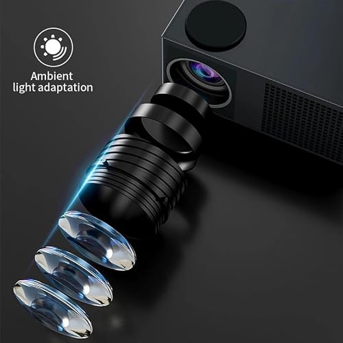 GVRMLDF Projector 4K 1080P BT 5000Lumens LED for Home Theater Video Portable Outdoor
