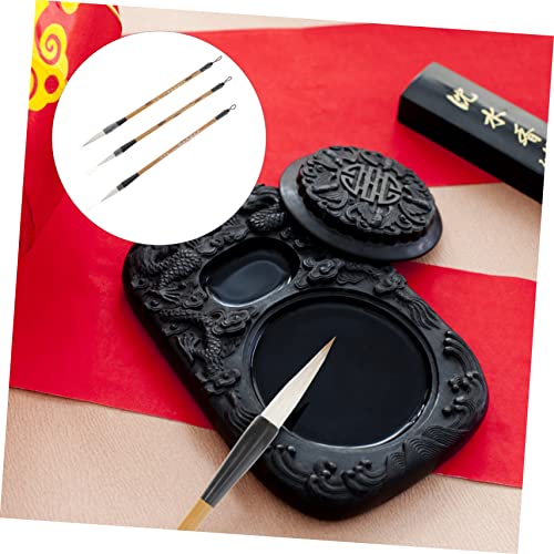Chinese caligraphy brush, 3pcs Writing Brush Chinese Decor Japandi Decor Japanese Accessories Traditional Painting Brush Chinese Brush Lettering Traditional Chinese Brush Pens Calligraphy Accessory St