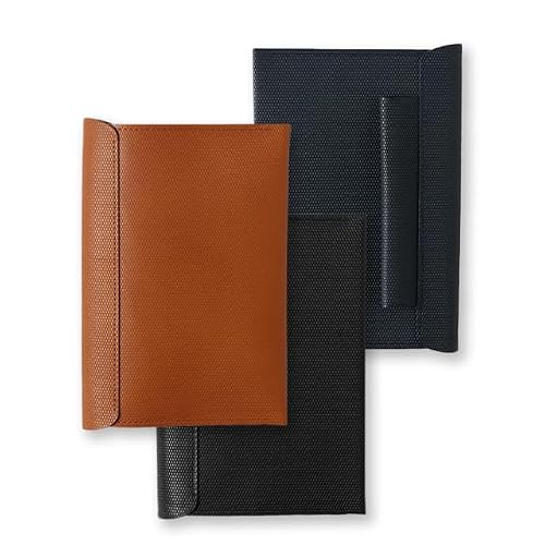 Cuobadis Genuine Leather Cross Grain Leather Notebook Cover "Postalco" 3.9 x 5.9 inches (10 x 15 cm), Brown POSTALCO QUOVADIS qv10 x 15pt2-br