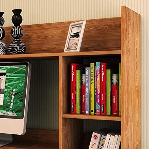 UINGBPXT Bookcase Wood Desktop Bookshelf Computer Monitor Stand Desk Organizer Storage Rack Display Shelf Countertop Bookcase for Home Office High Capacity
