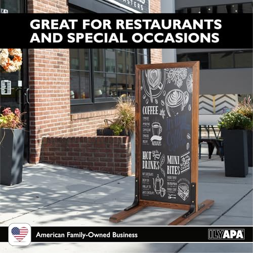 Ilyapa A Frame Chalk Board Easel Sign 42x18 in - Sandwich Signs Outdoor