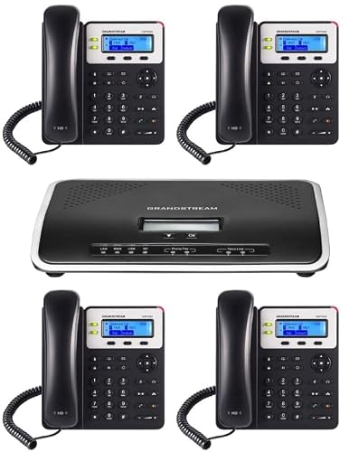 Grandstream GXP1625 IP Phone 4-Units with UCM6202 2 Port IP PBX Gigabit…