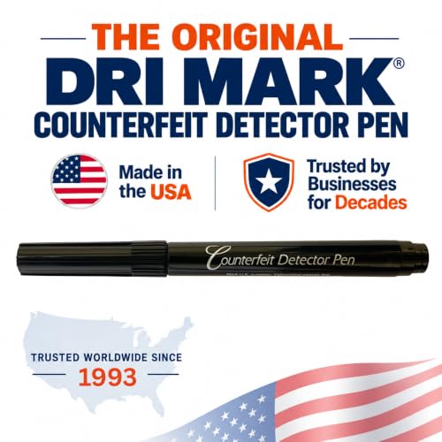Dri Mark CFD50PK Counterfeit Bill Detector Marker Pen, Made in The USA, 50 Count
