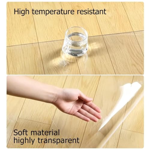 Beveled Edge Office Chair Mat Transparent Heavy Duty PVC