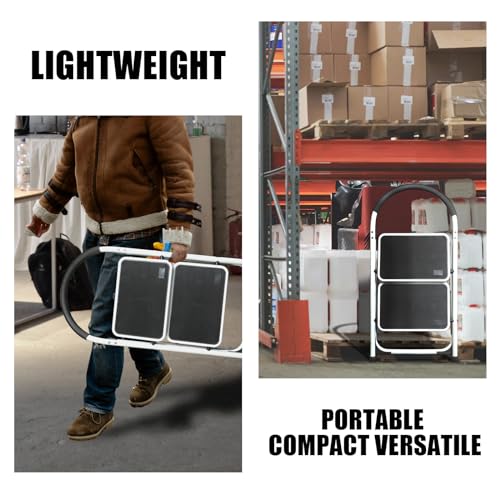Torin 2 Step Ladder, 400lbs Capacity Sturdy Step Stool Folding