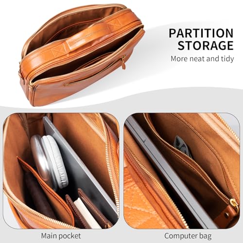 cpnvwa Genuine Leather briefcases Laptop Messenger Bags