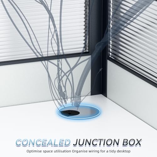 Office Cubicle Desk, 2 People Cubicle Desk with Mute Privacy Panels, Office Cubicle Workstation Computer Table with Cable, Partitions Desk for Home/Offices Commercial Workspace,Business, Style A