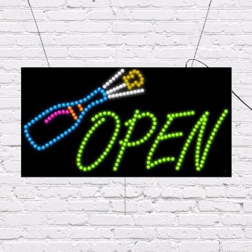 LED Open Pizza Sign for Retail Business Displays |Advertising Electronic Light Up Sign for Windows Walls |17"h x 31"w x 2"d
