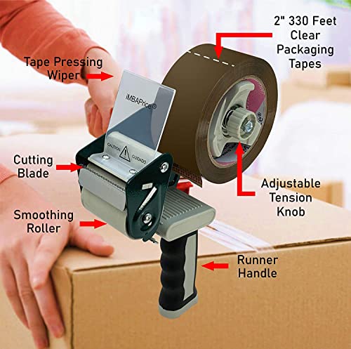 iMBAPrice 2 Inch Brown Packing Tape, 36 Rolls x 110 Yards I 3,960 Total Yards, Heavy Duty Packaging Tape, for Mailing, Carton & Box Sealing, Moving, Shipping Packing