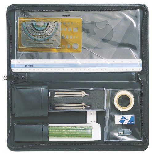 DRAPAS 052500 All Set for Students, Zippered Case, 12 Items