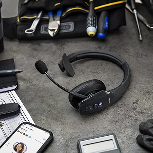 BlueParrott B450-XT MS Noise Cancelling Bluetooth Headset – Hands-Free Wireless Headset Programmed with Access to Microsoft Teams Walkie Talkie – Long Wireless Range, 24+ Hrs of Talk Time, IP54-Rated