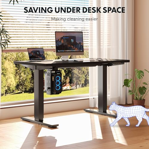 FLEXISPOT EN2 48"x24" Electric Standing Desk with PC Stand Bundle, Black