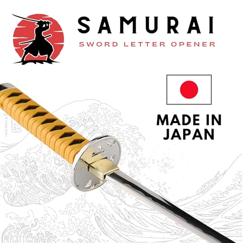 Samurai Sword Letter Opener, Mini Katana with Display Stand 8.3 inch - Made in Japan (Kondo Isami Model)
