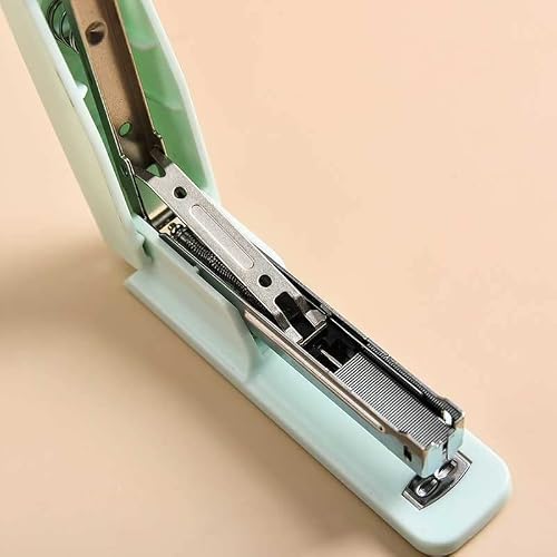 OEKFVCHVZ Solid Color Portable Mini Stapler Set with 1000 Staples Stationery Office Binding Tools