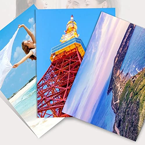 HBCDAAQ 60 Sheets 4"x6" Glossy 4R Photo Paper 200gsm for Inkjet Printers Office Supplies
