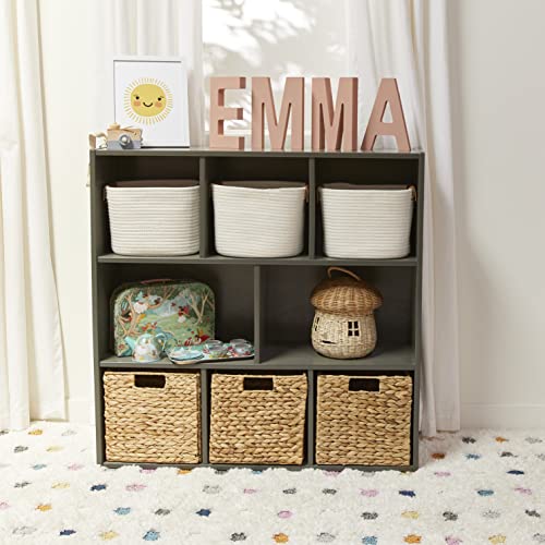 ECR4Kids Streamline 8-Compartment Storage Cabinet, 36in High, Grey Wash