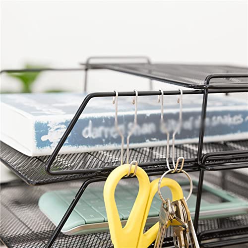 TOMYEUS File Holder Office Desktop File Rack Multi-layer Bookshelf Folder Storage Box Data Rack Storage Rack File Storage Rack for Office Home School File Organizer (Color : B, Size : 3)