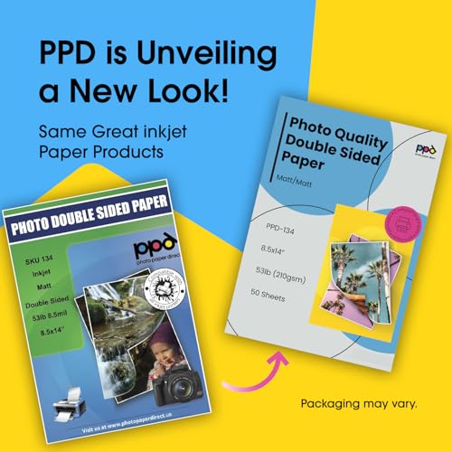 PPD 50 Sheets 8.5x14" Double Sided Brochure and Flyer Paper Matte